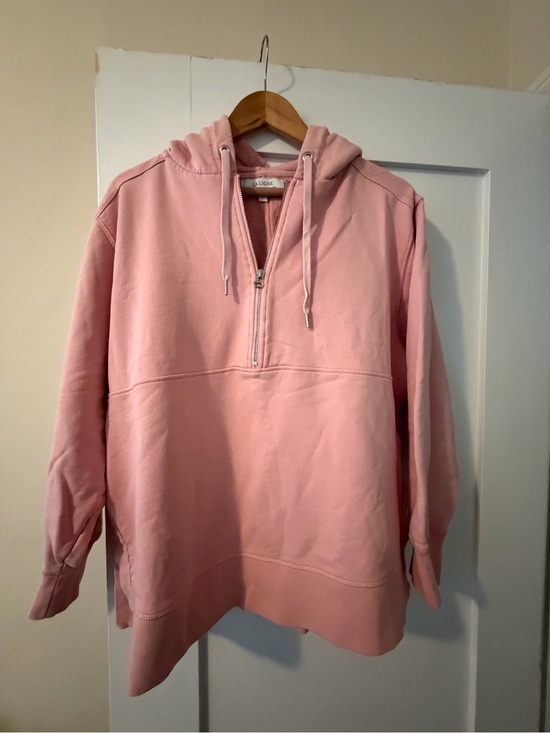 La Ligne Tops - La Ligne Pink Half-Zip Teddy Jacket